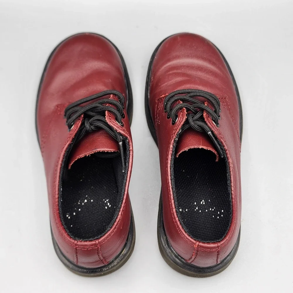 Dr Martens Everley Little Kids Girls Boys Smooth Black Leather Soft Toe Shoes 11